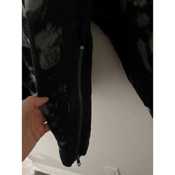 Rails Marlo Black Rainbow Tie-Dye Pullover Sweater Top S Zipper Sides edgy artsy - Picture 7 of 9